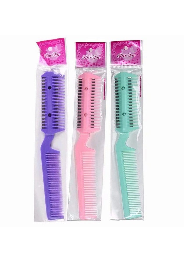 1Pc Double Edge Hair Razor Comb For Women And Men For Hair Trimming Dual End Home Razor Hair Cutting Comb The Other End Fine Tooth Comb Random Color