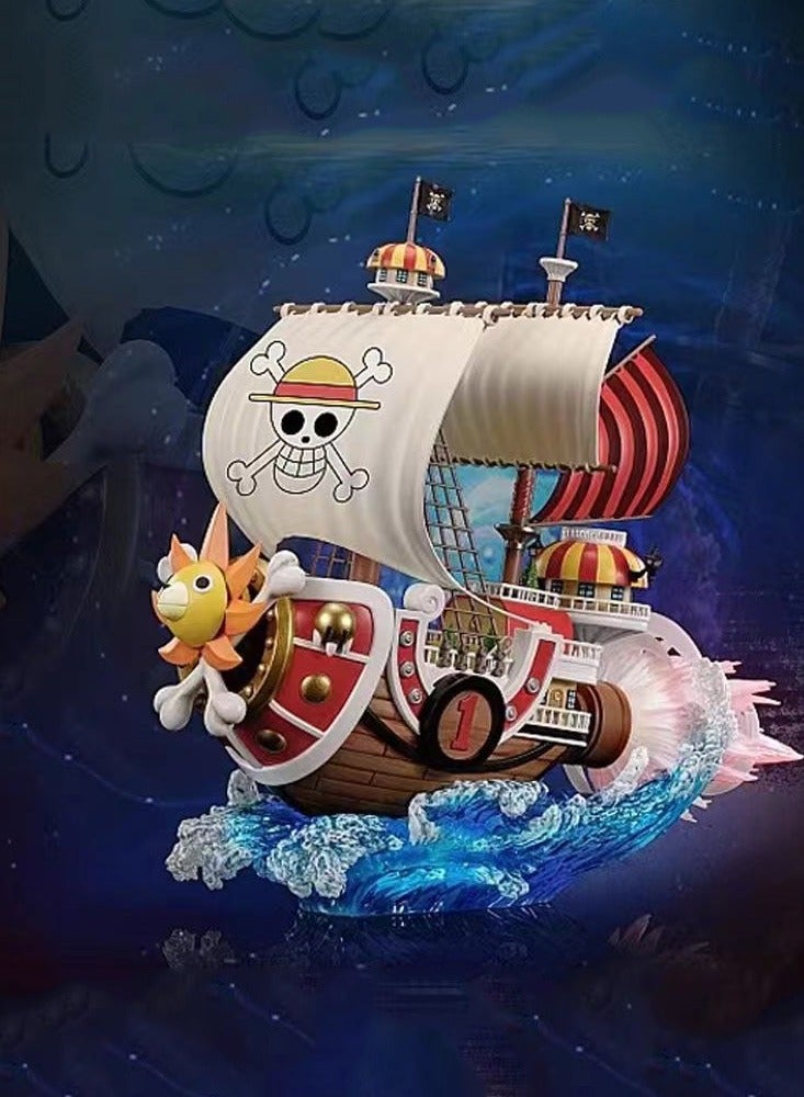 One Piece Pirates Straw Hat Pirates Thousand Miles of Sunny Anime Statue Model Hand-made Ornaments Gift