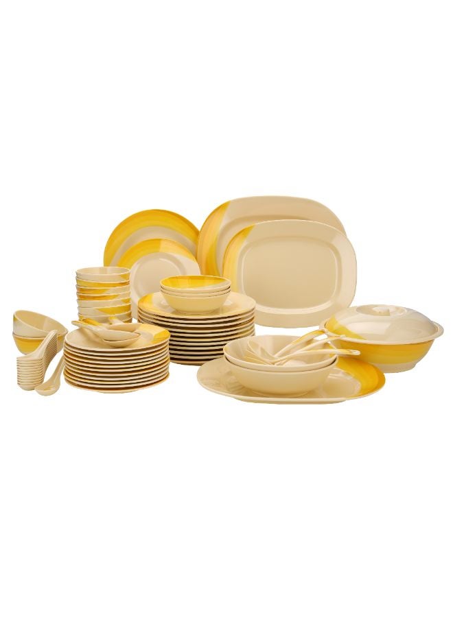 64-Piece Melamine Dinnerware Set Multicolour 11.6kg