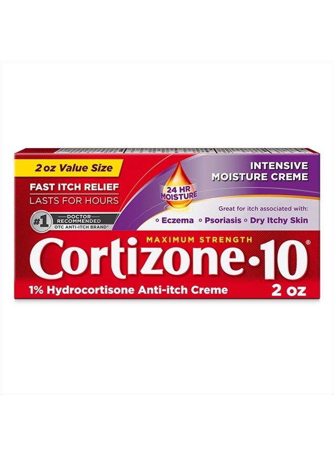 Maximum Strength Intensive Moisture Anti-Itch Cream, 1% Hydrocortisone, 2 oz.