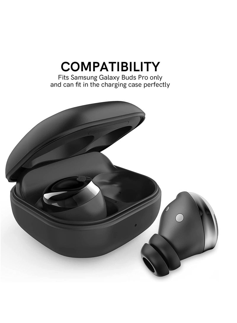 Ear Tips for Galaxy Buds Pro 6 Pairs Double Silicone Eartips Earbuds Earplug Replacement Accessories Compatible with for Samsung Galaxy Bus Pro 2021 S M L Size 6 Pairs Black