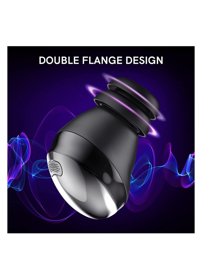 Ear Tips for Galaxy Buds Pro 6 Pairs Double Silicone Eartips Earbuds Earplug Replacement Accessories Compatible with for Samsung Galaxy Bus Pro 2021 S M L Size 6 Pairs Black