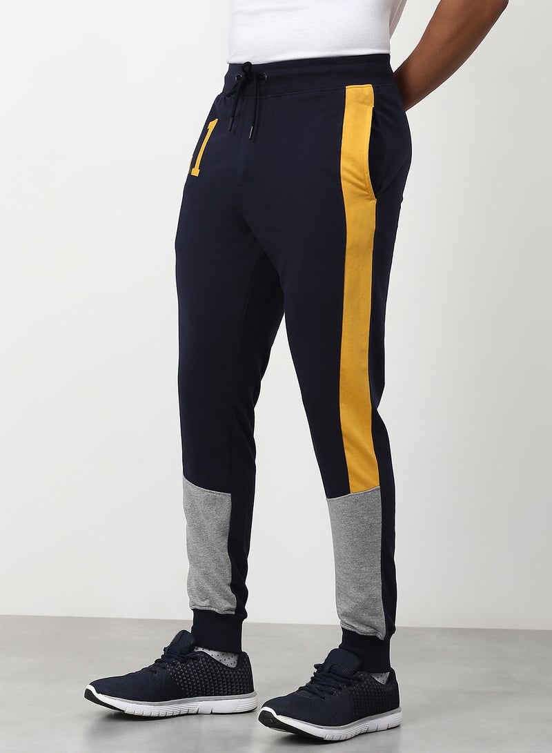 Regular Fit Joggers Blue/Grey/Mustard