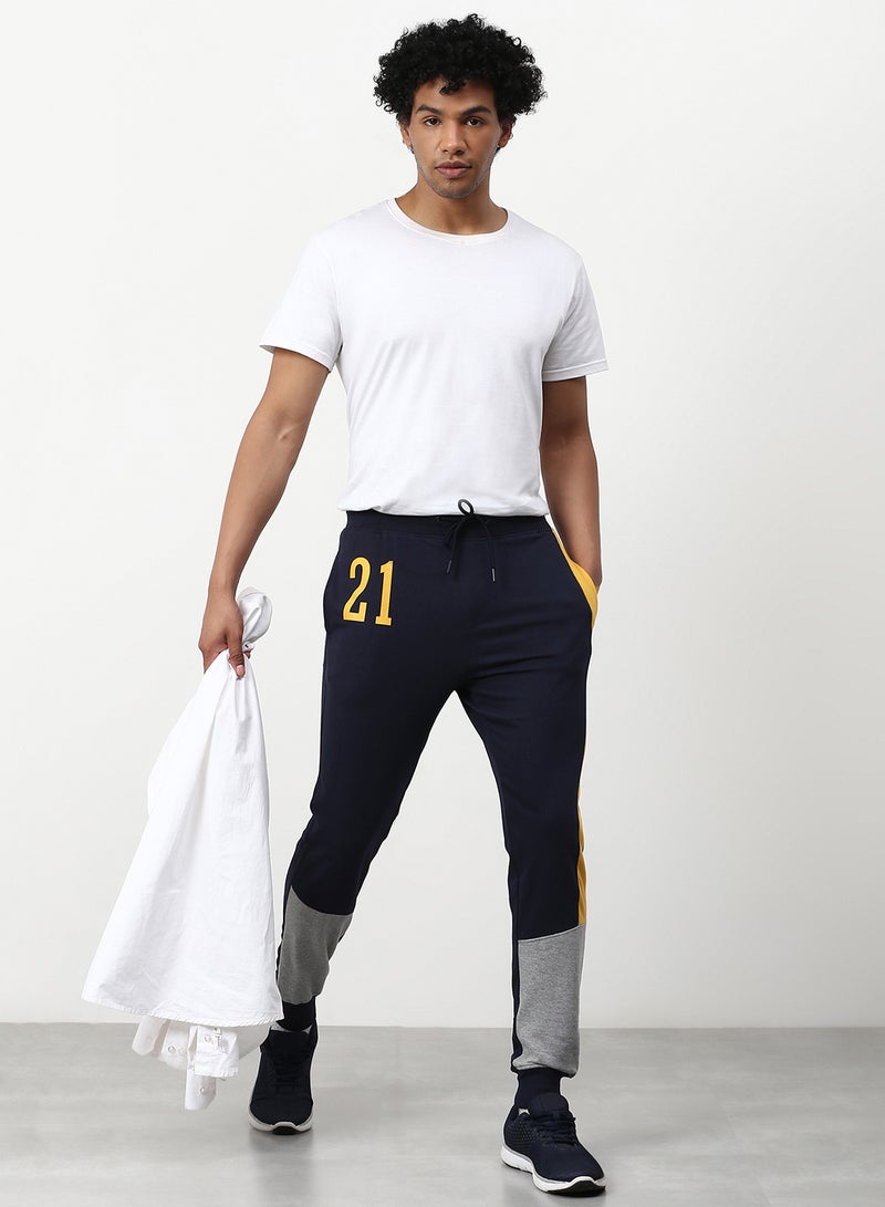 Regular Fit Joggers Blue/Grey/Mustard