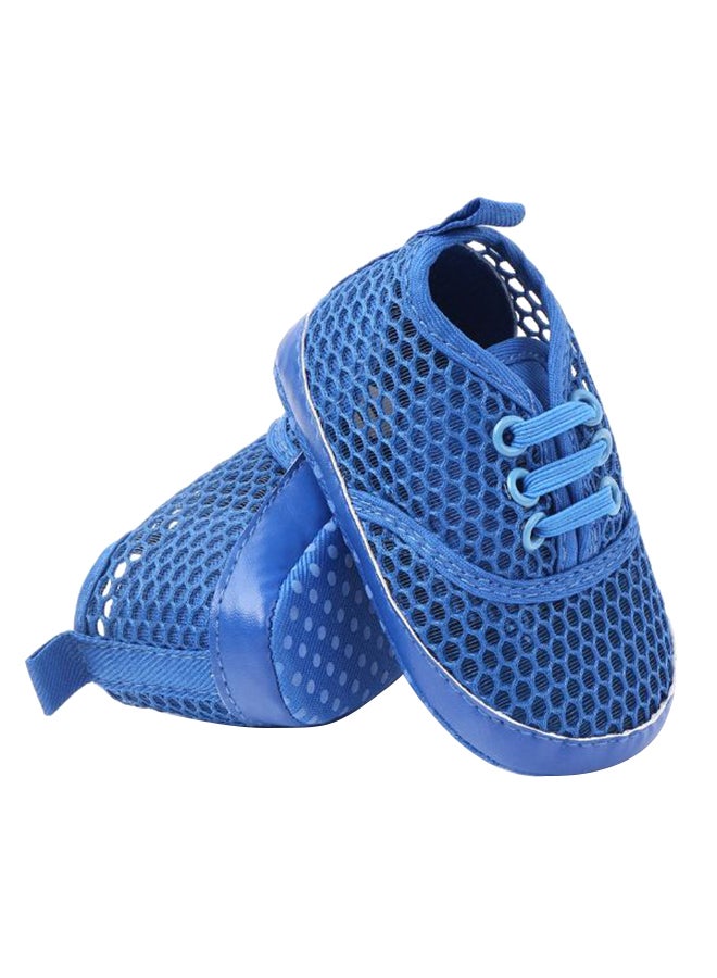 Lace Up Mesh Shoes Blue