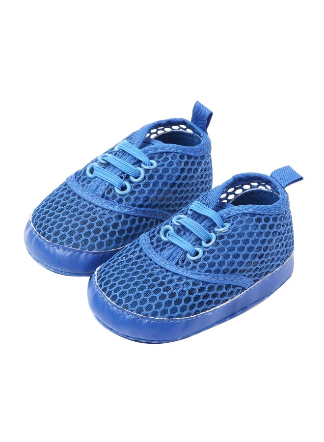 Lace Up Mesh Shoes Blue