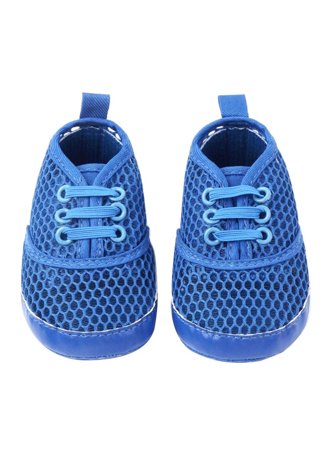 Lace Up Mesh Shoes Blue