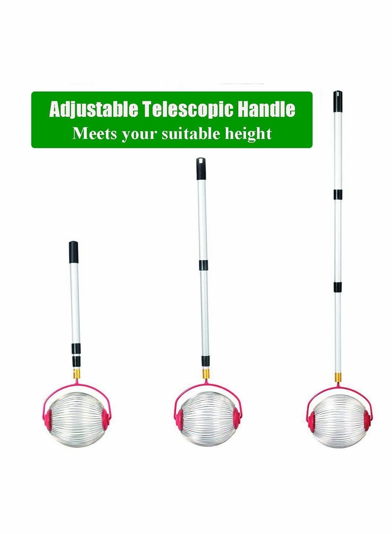 Nut Harvester Ball Picker Stainless Steel Adjustable Lightweight Collect Walnuts, Pecans, Crab Apples, Nerf Darts and Small Fruit Objects 1''to 3'' in Size