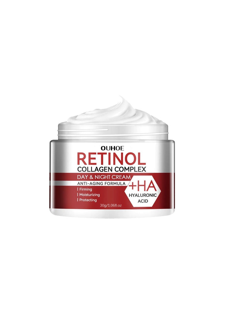 OUHOE Retinol Moisturizing Cream Fades Fine Lines and Dark Circles Moisturizing Anti-Wrinkle Firming Pores Anti-Aging Cream