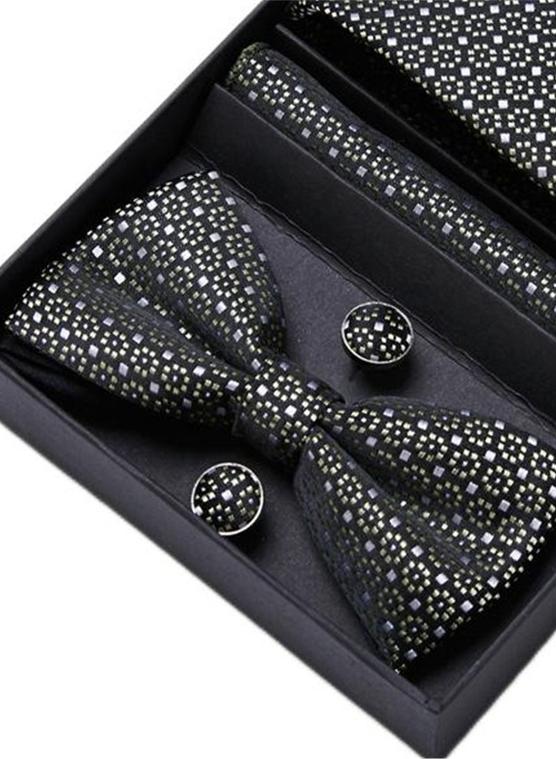 5 pcs high-end tie for men business professional formal tie bow tie cufflinks square scarf fashion accessories gift box