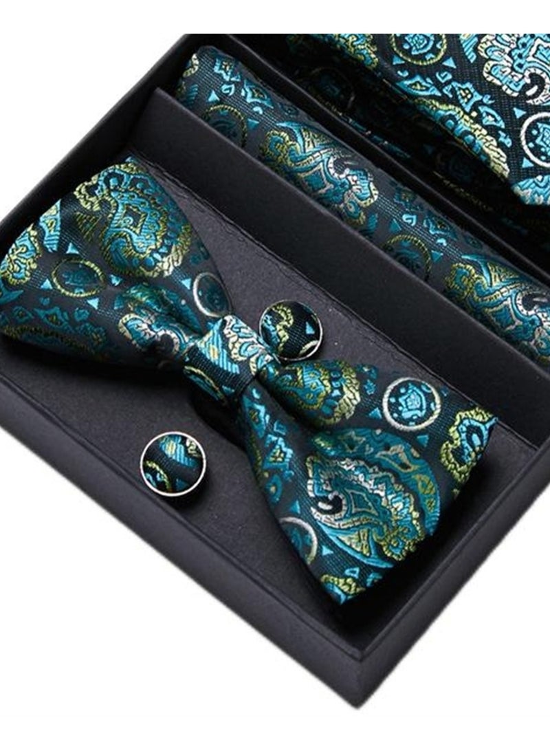 5 pcs high-end tie for men business professional formal tie bow tie cufflinks square scarf fashion accessories gift box