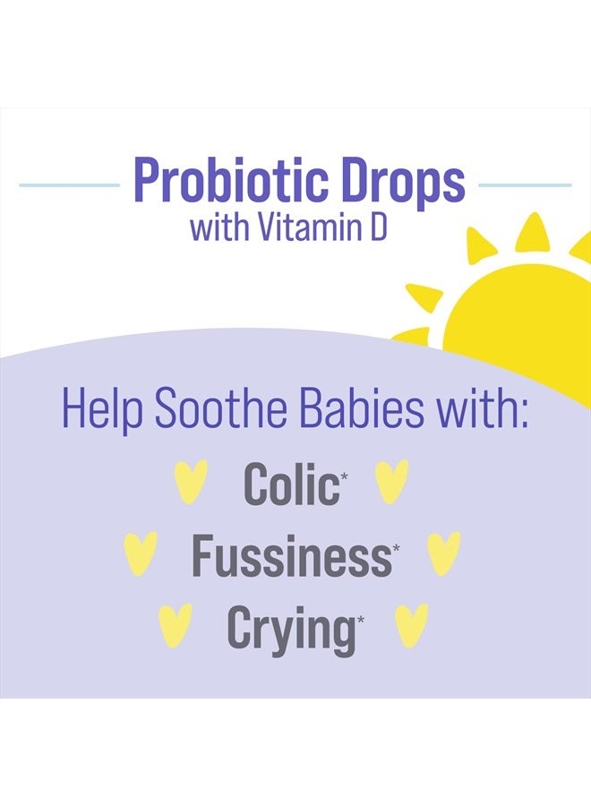 Probiotics for Babies, Colic plus Soothing Drops From Culturelle, Helps Soothe Colic, Fussiness and Crying in Babies 0-12 Months, 7.5ml drops, One Month's Supply