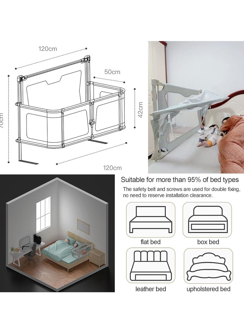 3 in 1 Baby Bedside Sleeper Co Sleeper, Portable Crib, Breathable Mesh Window, Washable Liner, Sturdy Aluminum Alloy