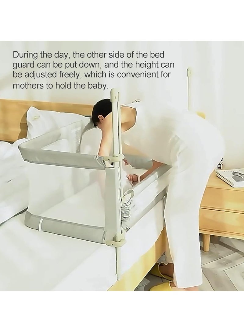 3 in 1 Baby Bedside Sleeper Co Sleeper, Portable Crib, Breathable Mesh Window, Washable Liner, Sturdy Aluminum Alloy