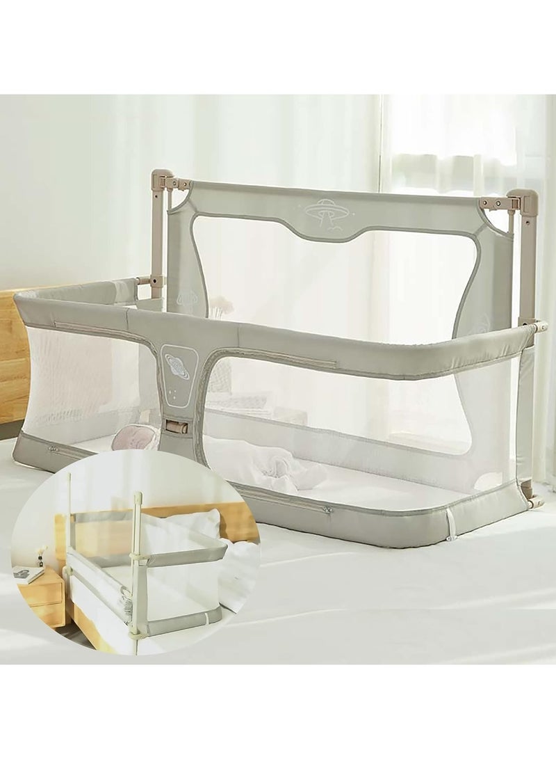 3 in 1 Baby Bedside Sleeper Co Sleeper, Portable Crib, Breathable Mesh Window, Washable Liner, Sturdy Aluminum Alloy