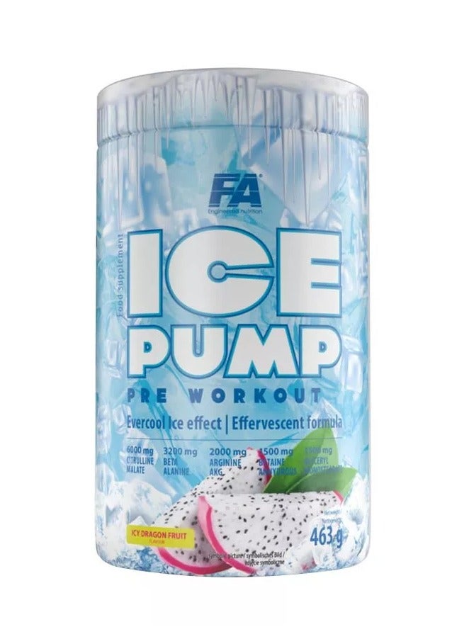 ICE PUMP Pre-workout 463g Icy Dragon Fruit Flavor 25 Serving