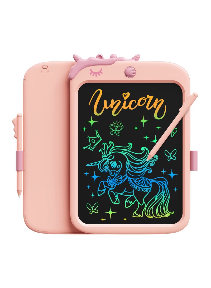 Colourful LCD Writing Tablet for Kids 10 Inch Erasable Writing Tablet with Lock Function Kids Drawing Pad for Painting Drawing for 3 4 5 6 7 8 Year Old Girls Boys