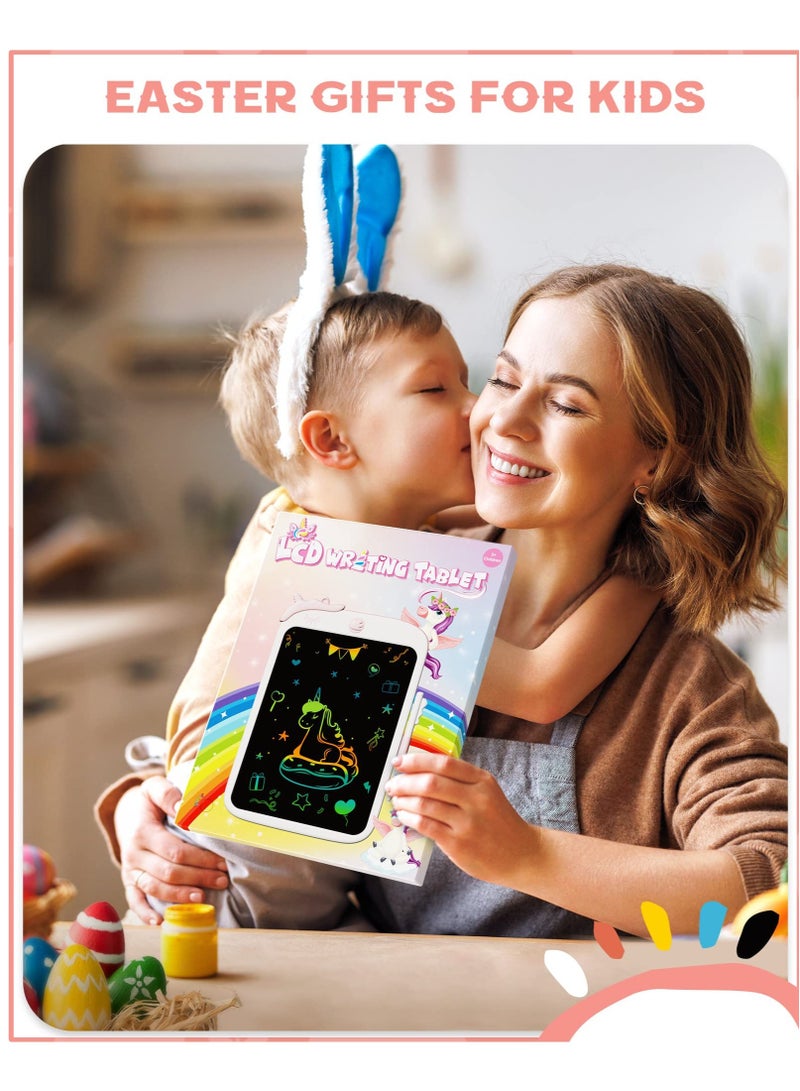 Colourful LCD Writing Tablet for Kids 10 Inch Erasable Writing Tablet with Lock Function Kids Drawing Pad for Painting Drawing for 3 4 5 6 7 8 Year Old Girls Boys
