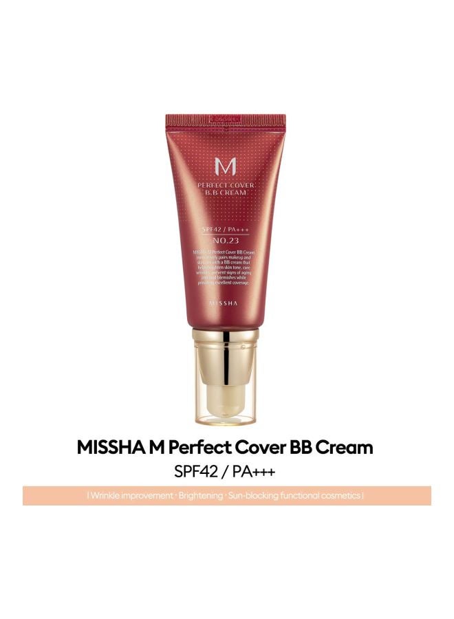 M Perfect Cover BB Cream With SPF 42 PA+++ No.23 Natural Beige