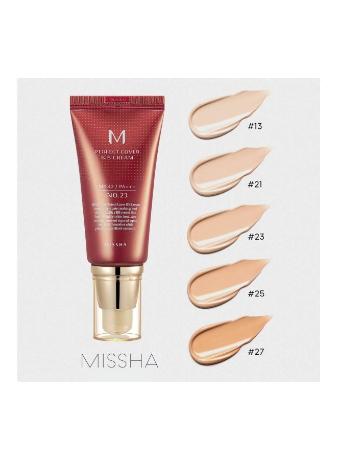 M Perfect Cover BB Cream With SPF 42 PA+++ No.23 Natural Beige