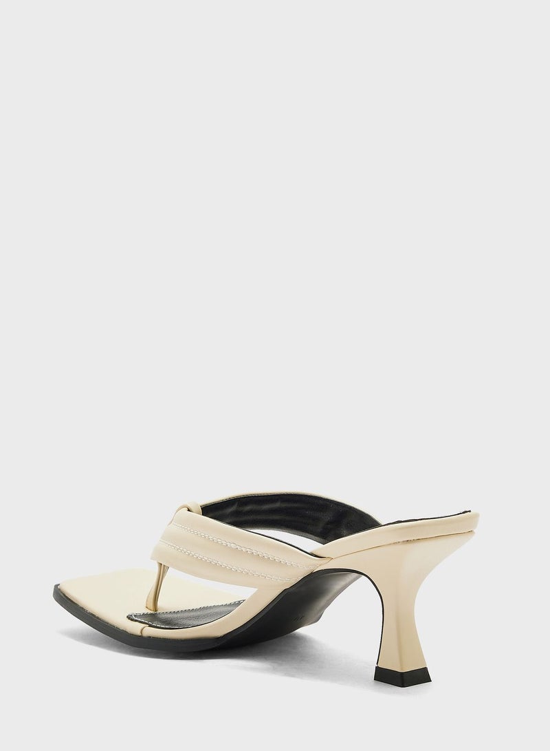 Mid Heel Thong Mule