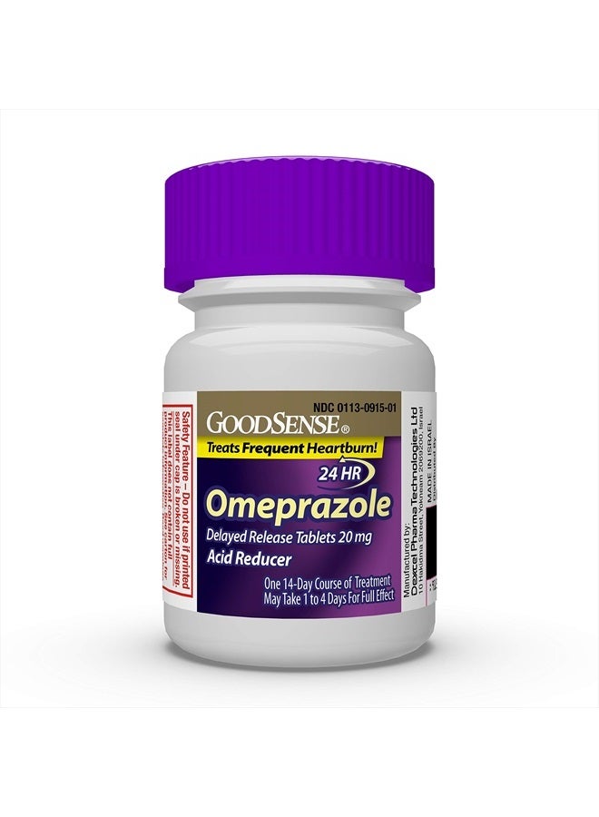 Omeprazole Delayed Release Tablets 20 Mg Stomach Acid Reducer For Frequent Heartburn Treatment 14 Count Pack Of 3