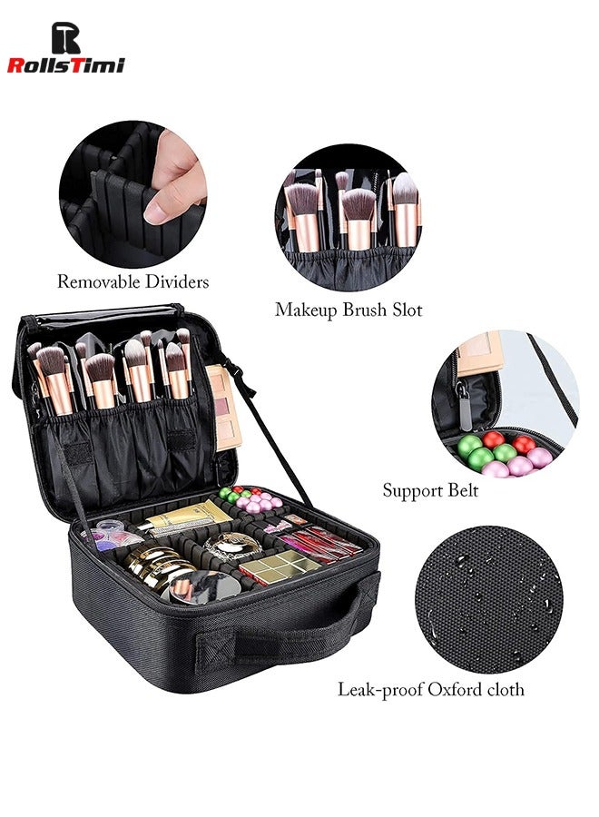 Makeup Bag Organizer, Travel Makeup Bag, Adjustable Divider