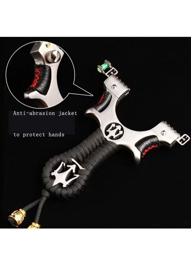 Hunting Slingshots Set, Professional Laser Slingshot for Outdoor Hunting,Adult high-speed catapult slingshot,100 Ammo Balls and 2 Rubber Bands.