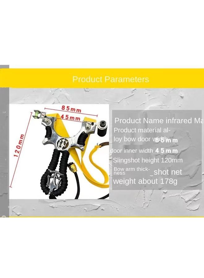 Hunting Slingshots Set, Professional Laser Slingshot for Outdoor Hunting,Adult high-speed catapult slingshot,100 Ammo Balls and 2 Rubber Bands.