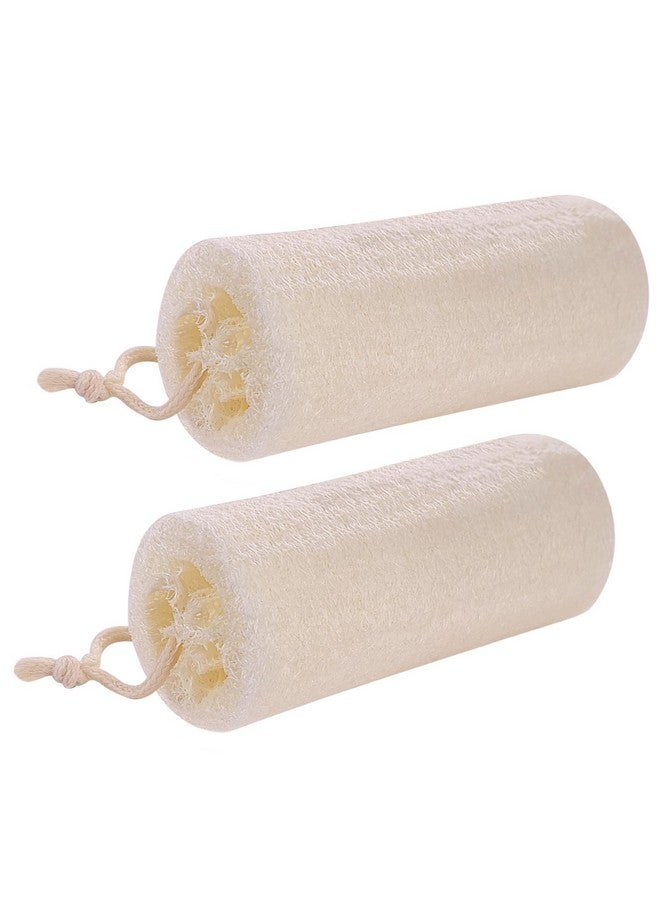 Organic Natural Loofah Sponge (2 Pack) Large 6“ Natural Loofah Exfoliating Body Scrubber Egyptian Loofa Eco Friendly 100% All Natural Luffa Cleaning For Deep Clean Skin Care Bath Spa Shower Men Women