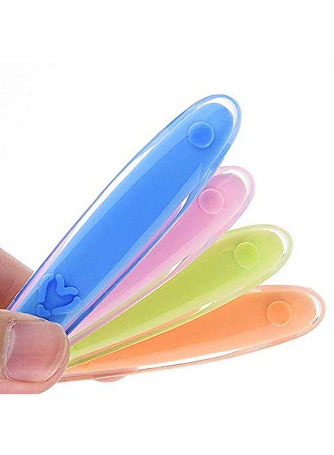 2 Soft Silicone Tip Spoons Blue