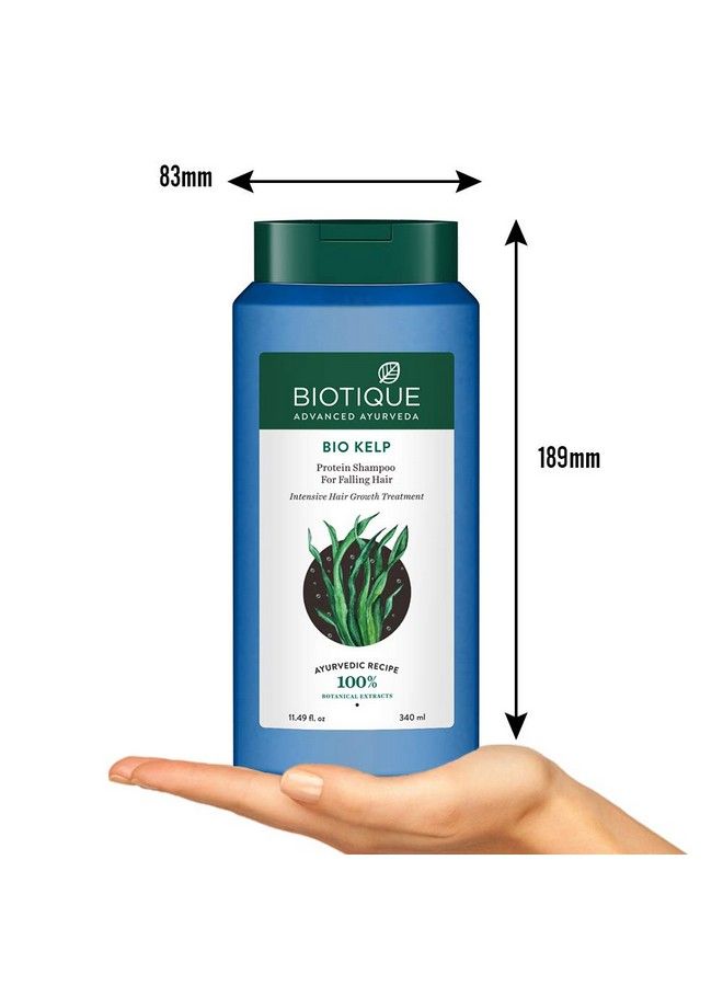 Bio Kelp Protein Shampoo For Falling Hair Intensive Hair Regrowth Treatment 340Ml & Basil And Parsley Revitalizing Body Soap 150G (Pack Of 2)