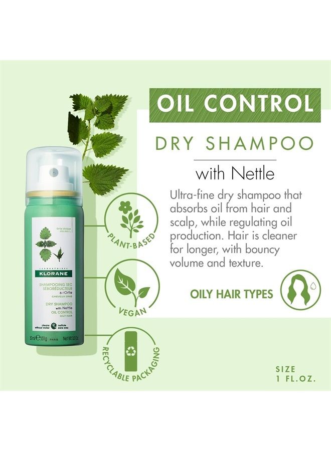 Dry Shampoo with Nettle for Oily Hair and Scalp, Regulates Oil Production, Paraben & Sulfate-Free, Duo (2-pack)