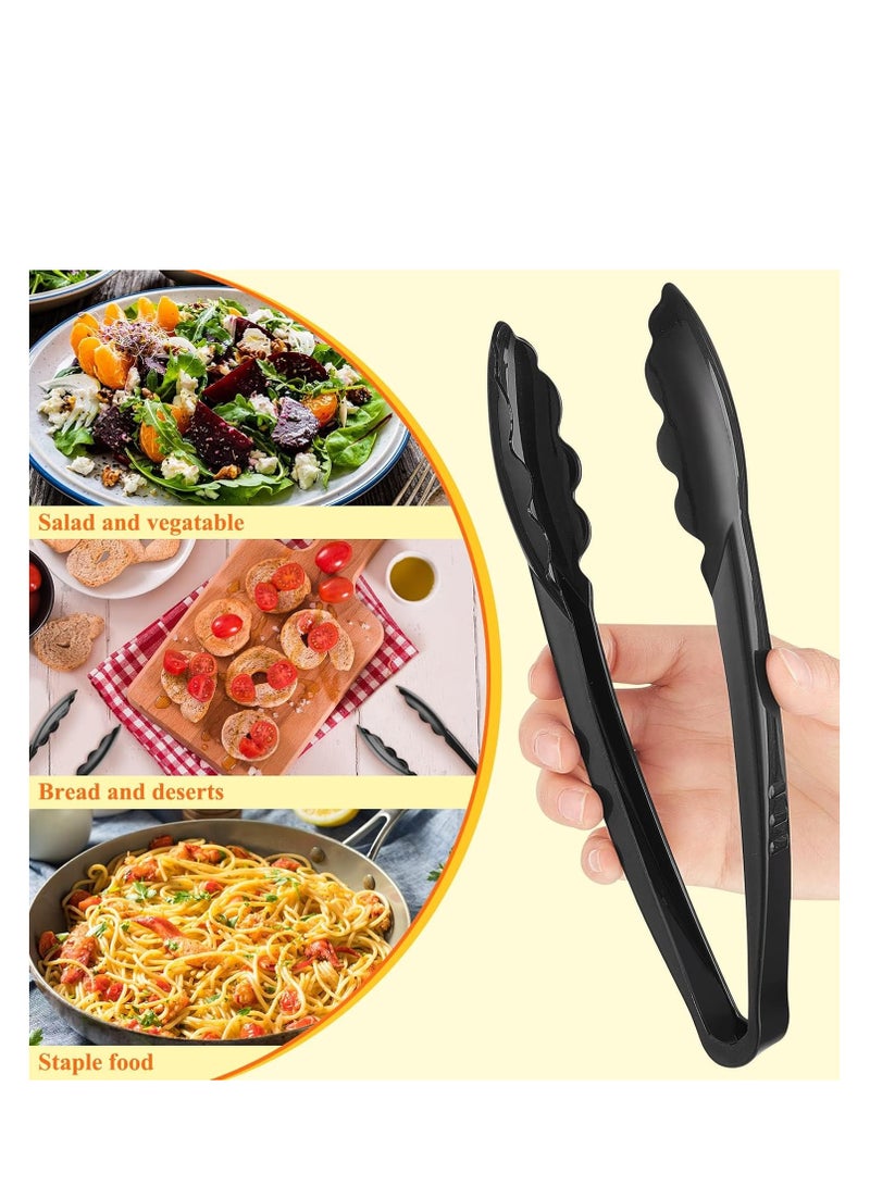 20-Piece Food Tongs, 9 Inch Plastic Serving Tongs, Disposable Serving Utensils Tongs, Ice Cube Tongs, Heavy Duty Plastic Salad Tongs for Kitchen Buffets BBQ Events Catering