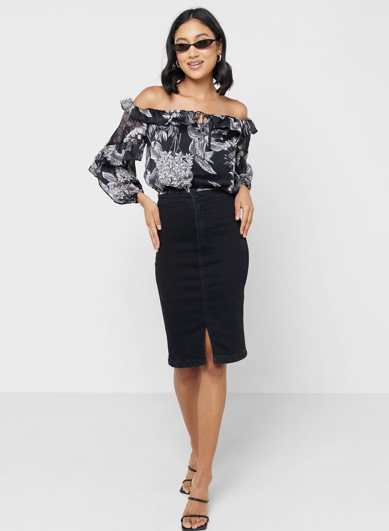 Floral Printed  Crop Top