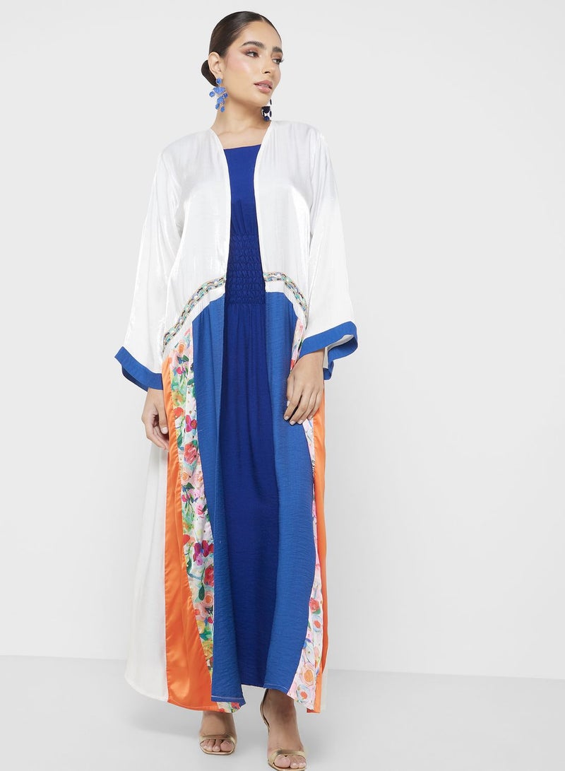 Color Block Detail Abaya