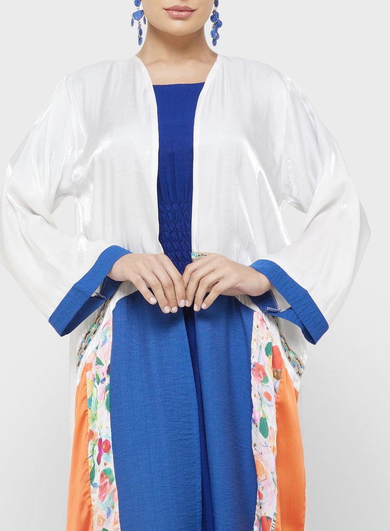 Color Block Detail Abaya