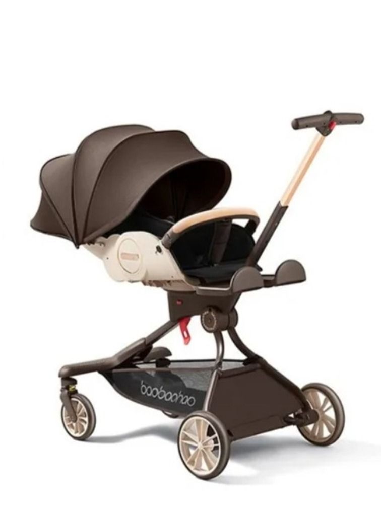 Foldable Stroller Carriage - Brown V9