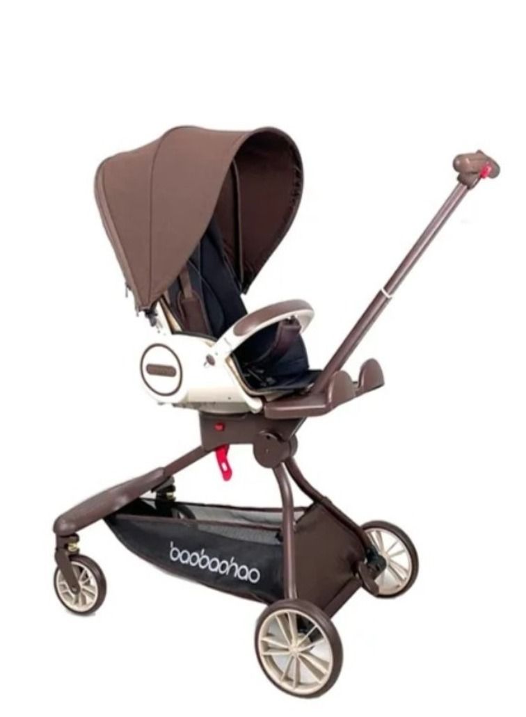 Foldable Stroller Carriage - Brown V9