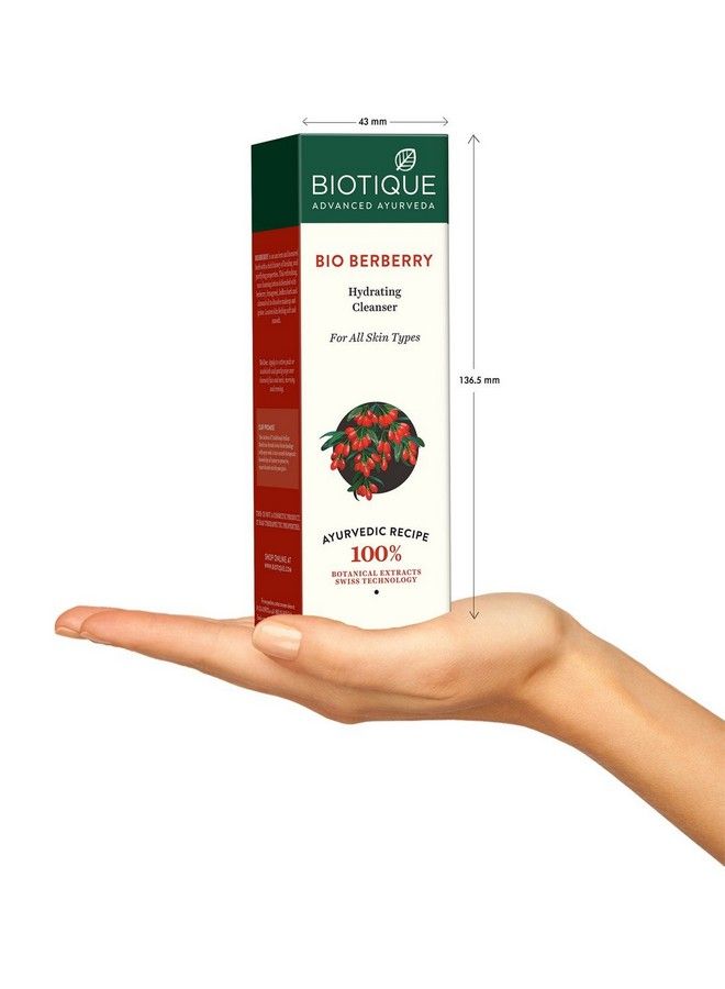 Bio Berberry Hydrating Cleanser For All Skin Types 120Ml And Bio Quince Seed Nourishing Face Massage Cream For Normal To Dry Skin 50G (Pack Of 2)