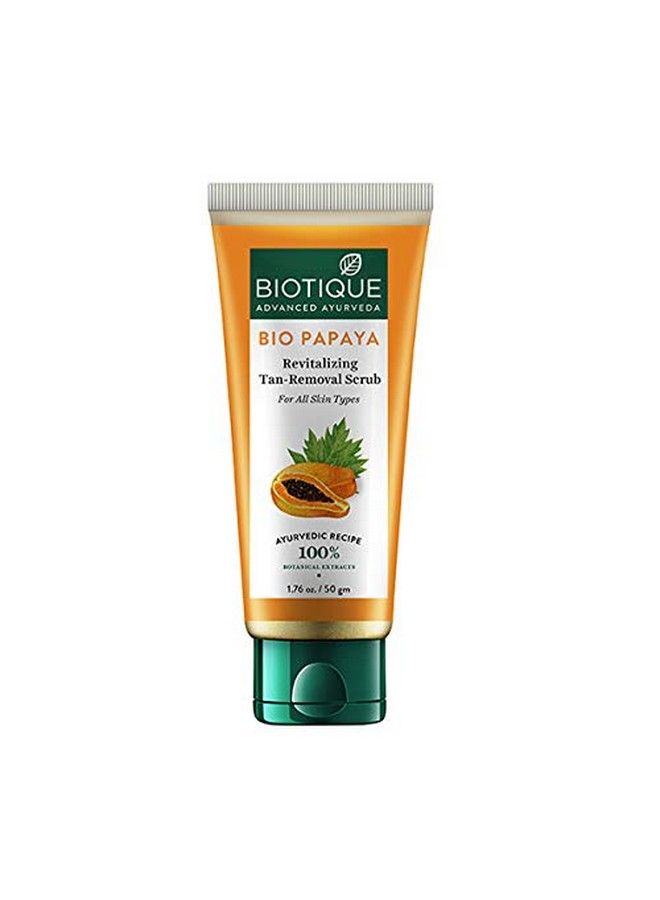 Bio Papaya Revitalizing Tan Removal Scrub 75G & Bio Papaya Revitalizing Tan Removal Scrub 50G (Pack Of 2)