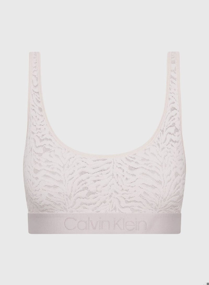 Women's Lace Bralette - Intrinsic - Polyamide, White