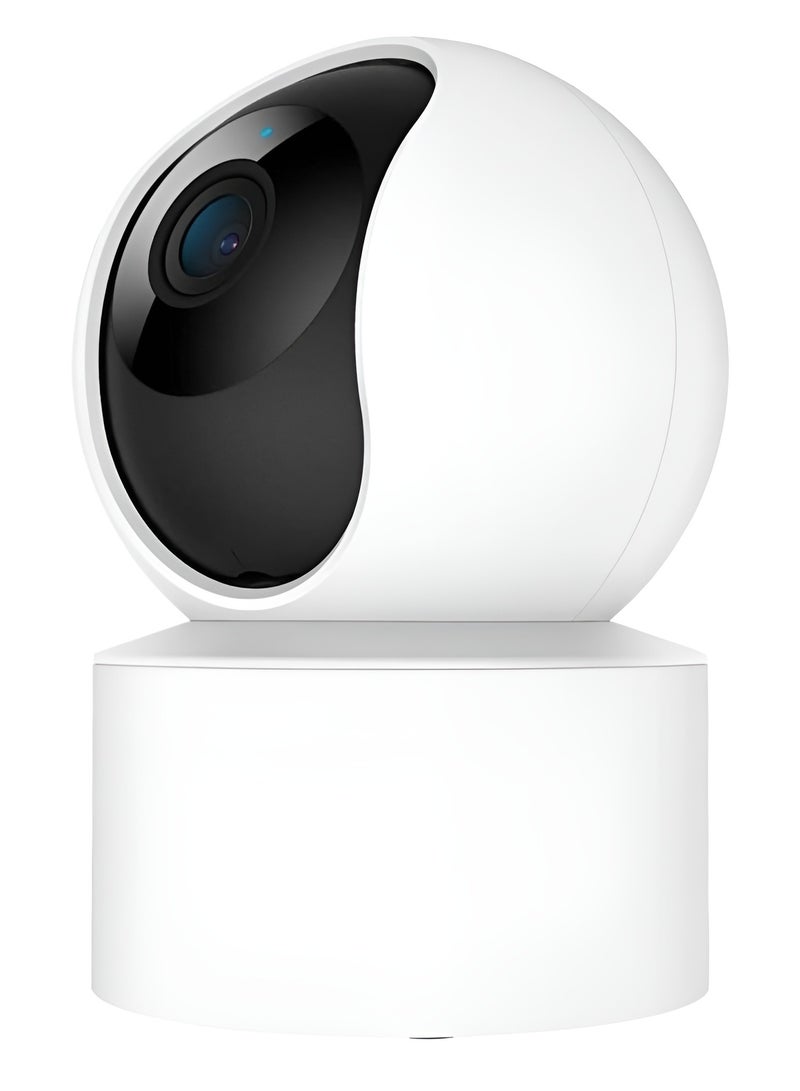 Smart Camera C200 1080p Resolution 360 Degrees View with AI Human Detection, Two Way Call Supports Google Assistance and Alexa, CC Camera 1080P 360 Degree View Mode