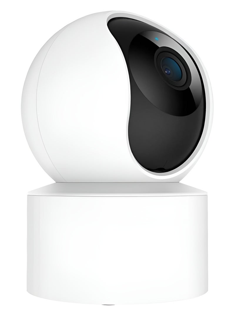 Smart Camera C200 1080p Resolution 360 Degrees View with AI Human Detection, Two Way Call Supports Google Assistance and Alexa, CC Camera 1080P 360 Degree View Mode