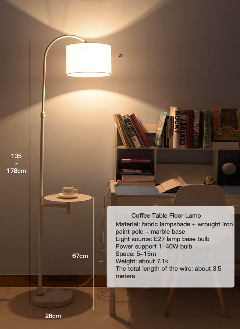 Nordic Simple Atmosphere Eye Protection Standing Floor Lamp With Shelf