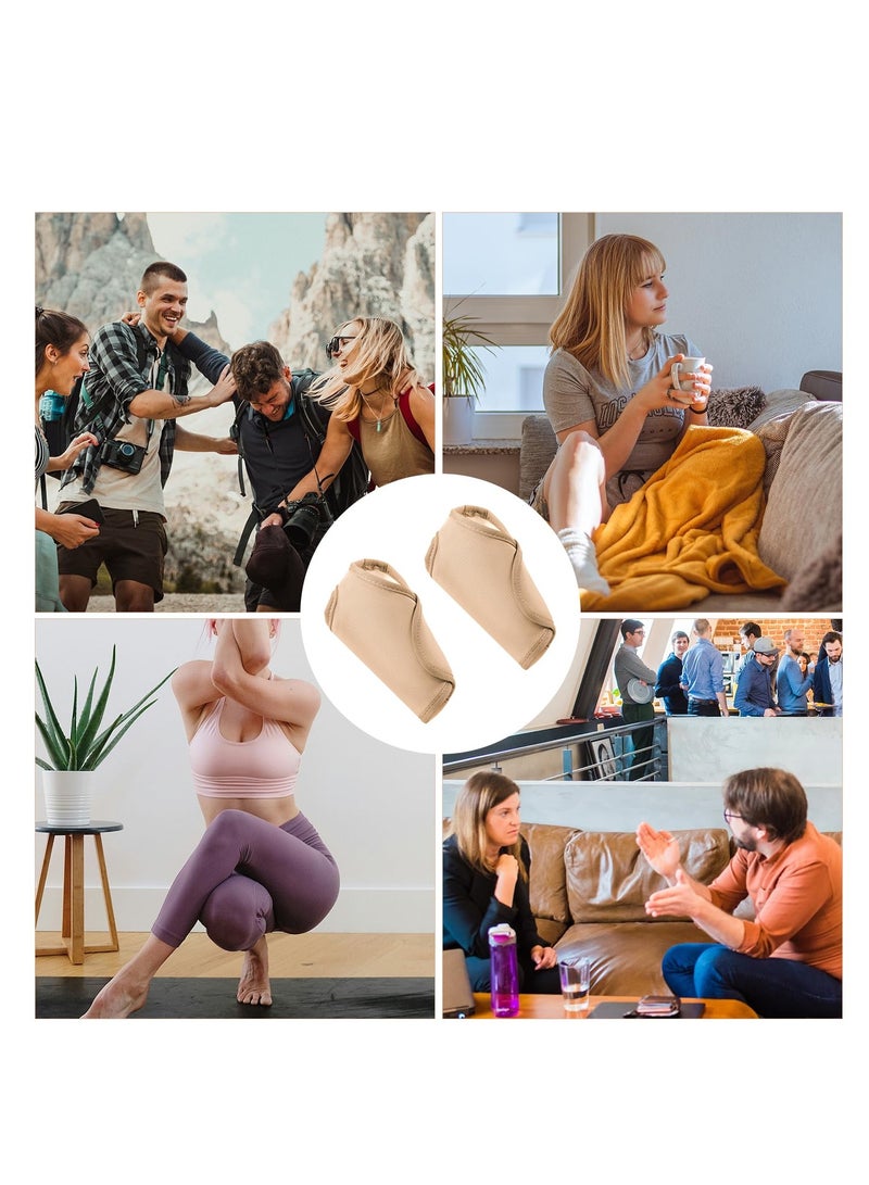 2 Pcs Ankle Organic Castor Oil Pack, Comfortable Castor Oil Pack Wrap for Feet Castor Oil Compress Wrap For Women Ankle Support, Castor Oil Not Included, Khaki