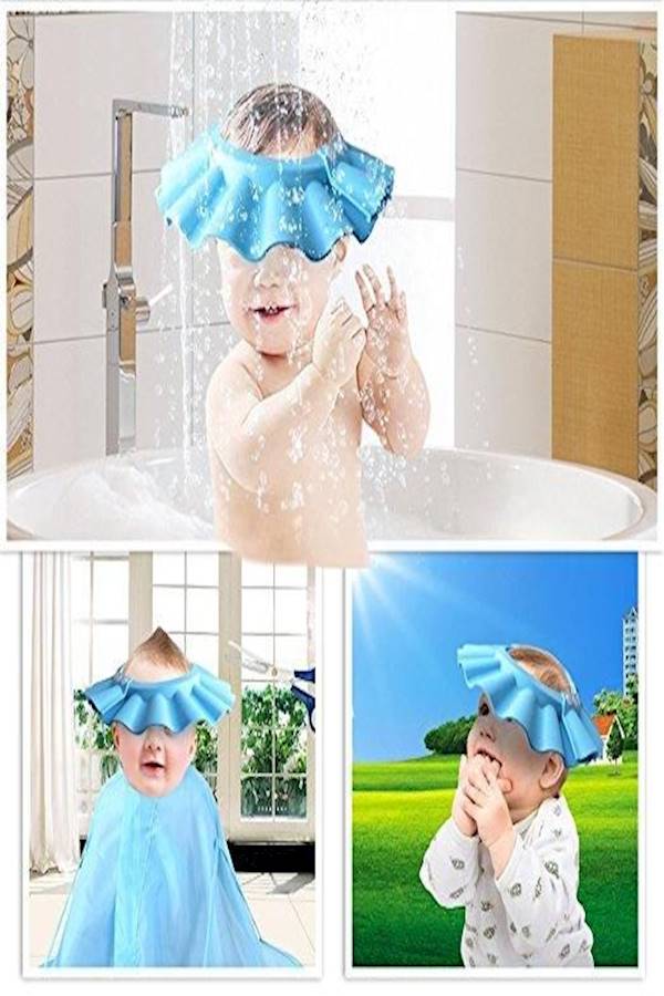 3Piece For 1 Set Of Baby Shower Cap Bath Shampoo Cap Hat