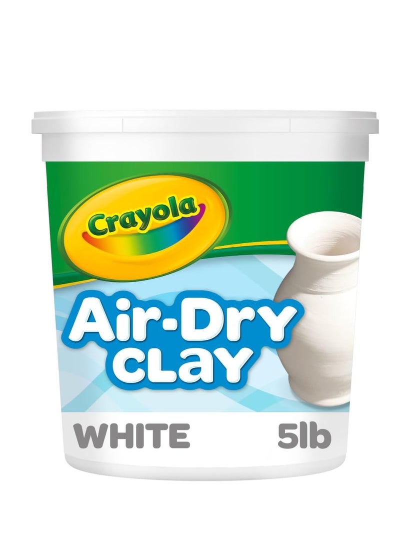 Crayola Air Dry Clay (5lbs), Natural White Modeling Clay for Kids, Sculpting Material, Bulk Craft Supplies for School Classrooms [Amazon Exclusive]