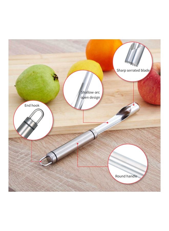 Stainless Steel Fruit Corer Remover Silver
