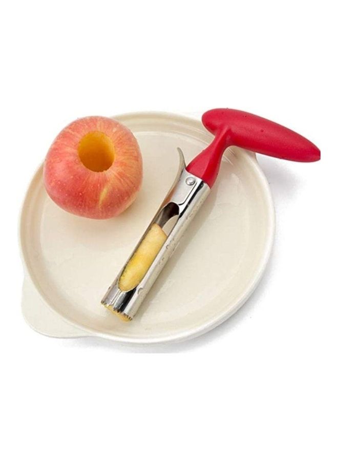 Stainless Steel Fruit Corer Red/Silver